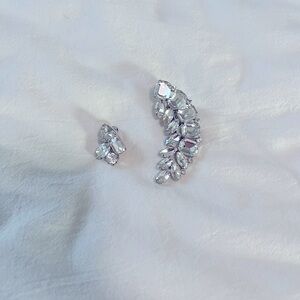 Anthropologie Crystal Earring and Ear Climber